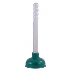 LDR Industries 512 P3115M Short Plunger 4" Cup with A 10" Clear Knobbed Handle  Red/Teal Blue/Grey - B000KE5FLA